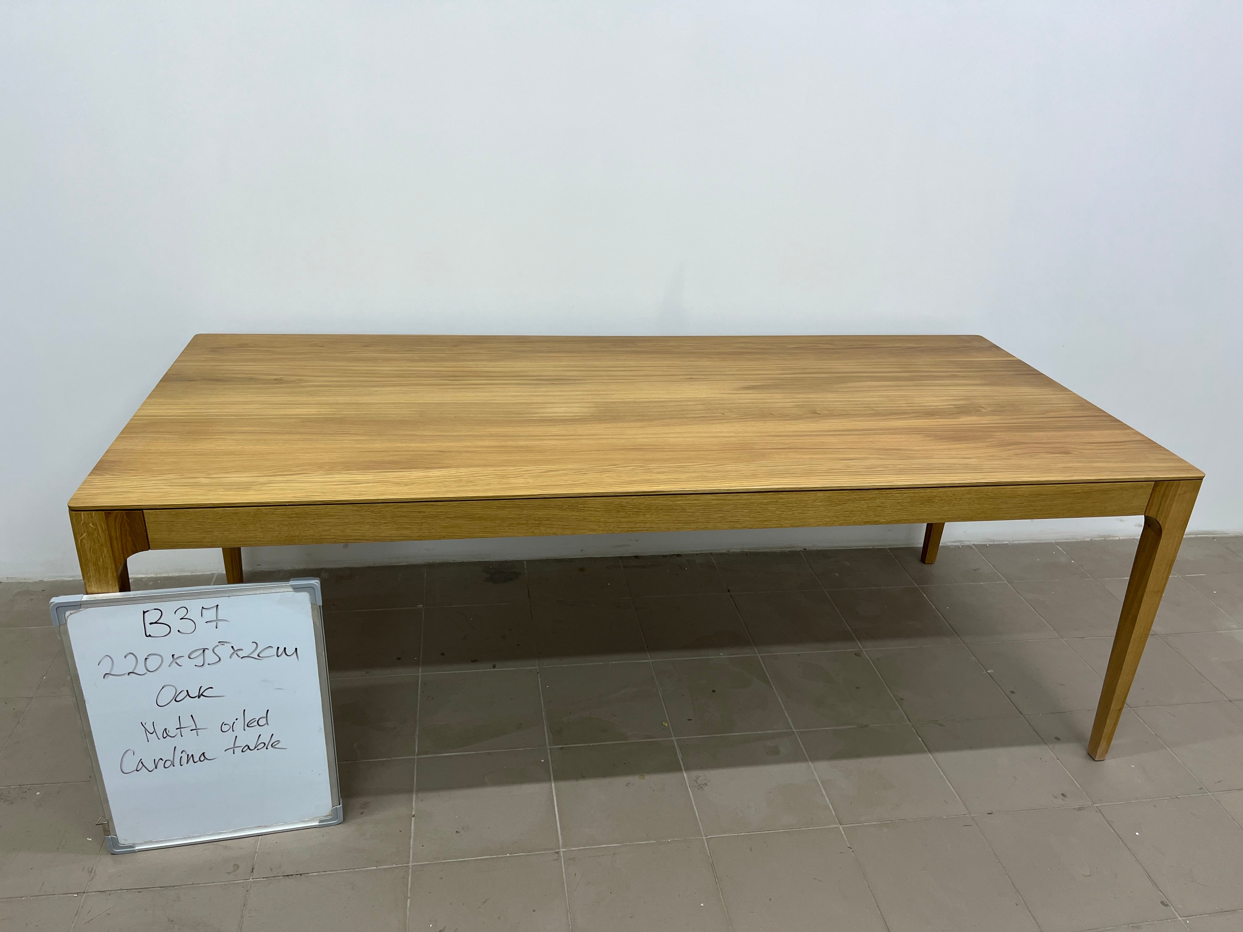 CAROLINA | Oak Table | 220 x 95 x 2 cm | B37 Stock