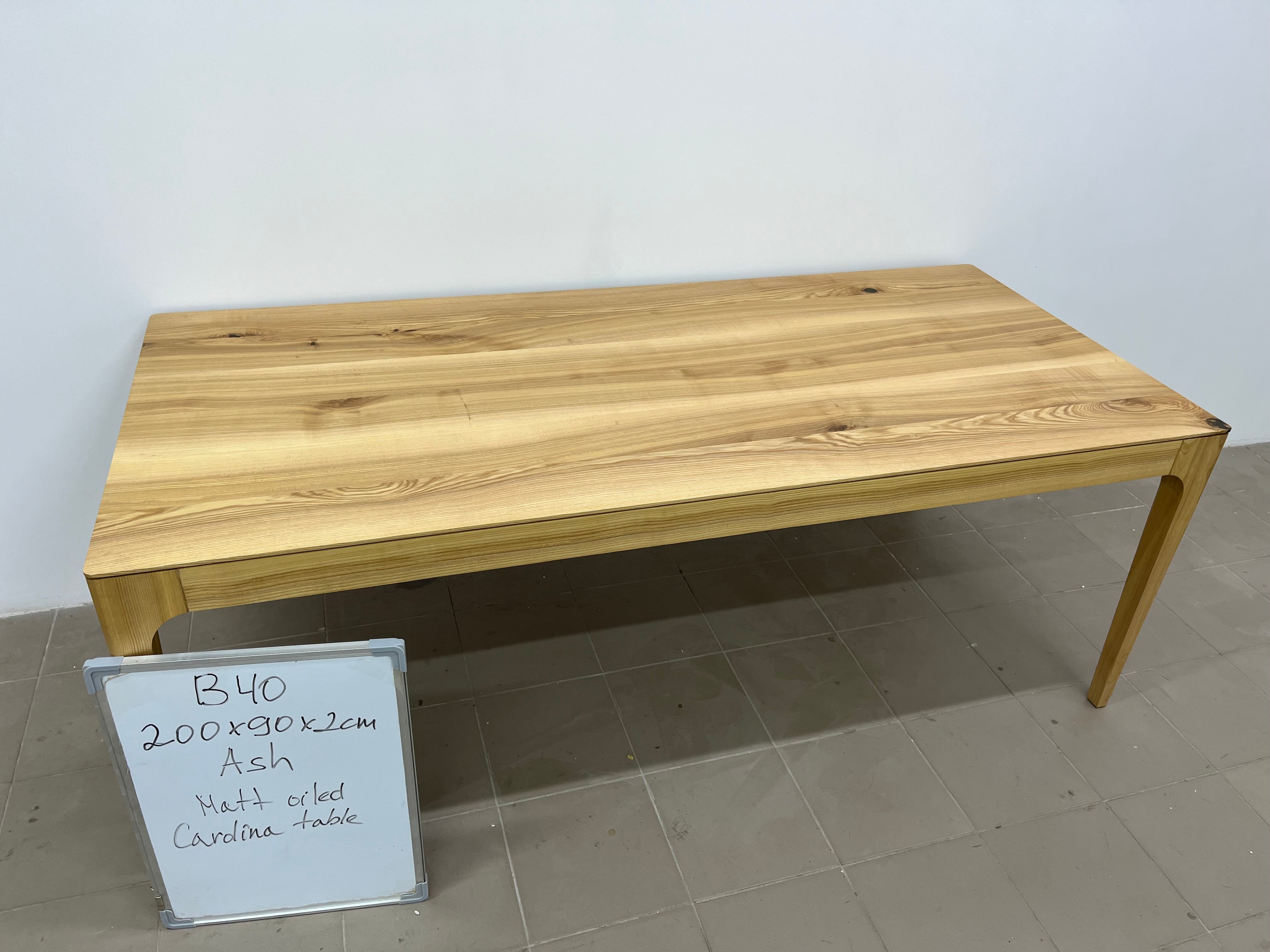 CAROLINA | Ash Table | 200 x 90 x 2 cm | B40 Stock