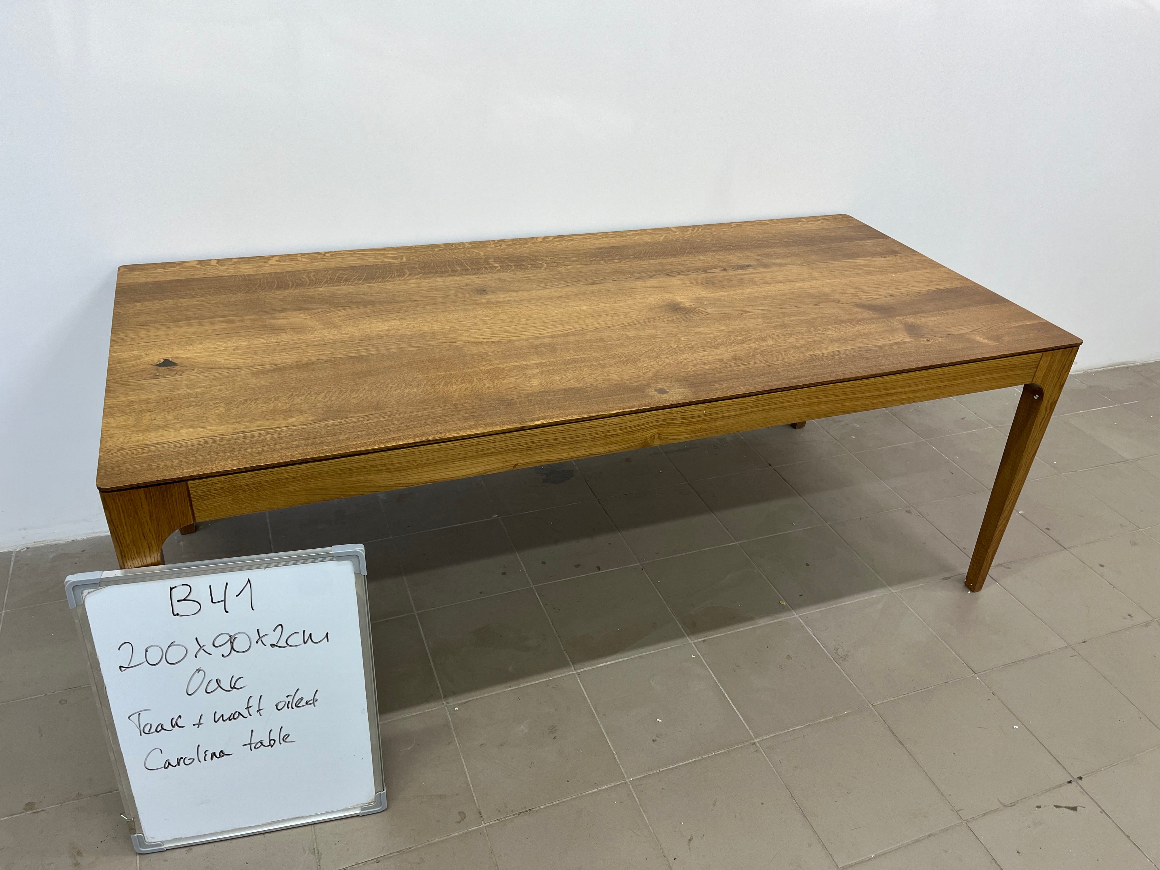 CAROLINA | Oak Table | 200 x 90 x 2 cm | B41 Stock