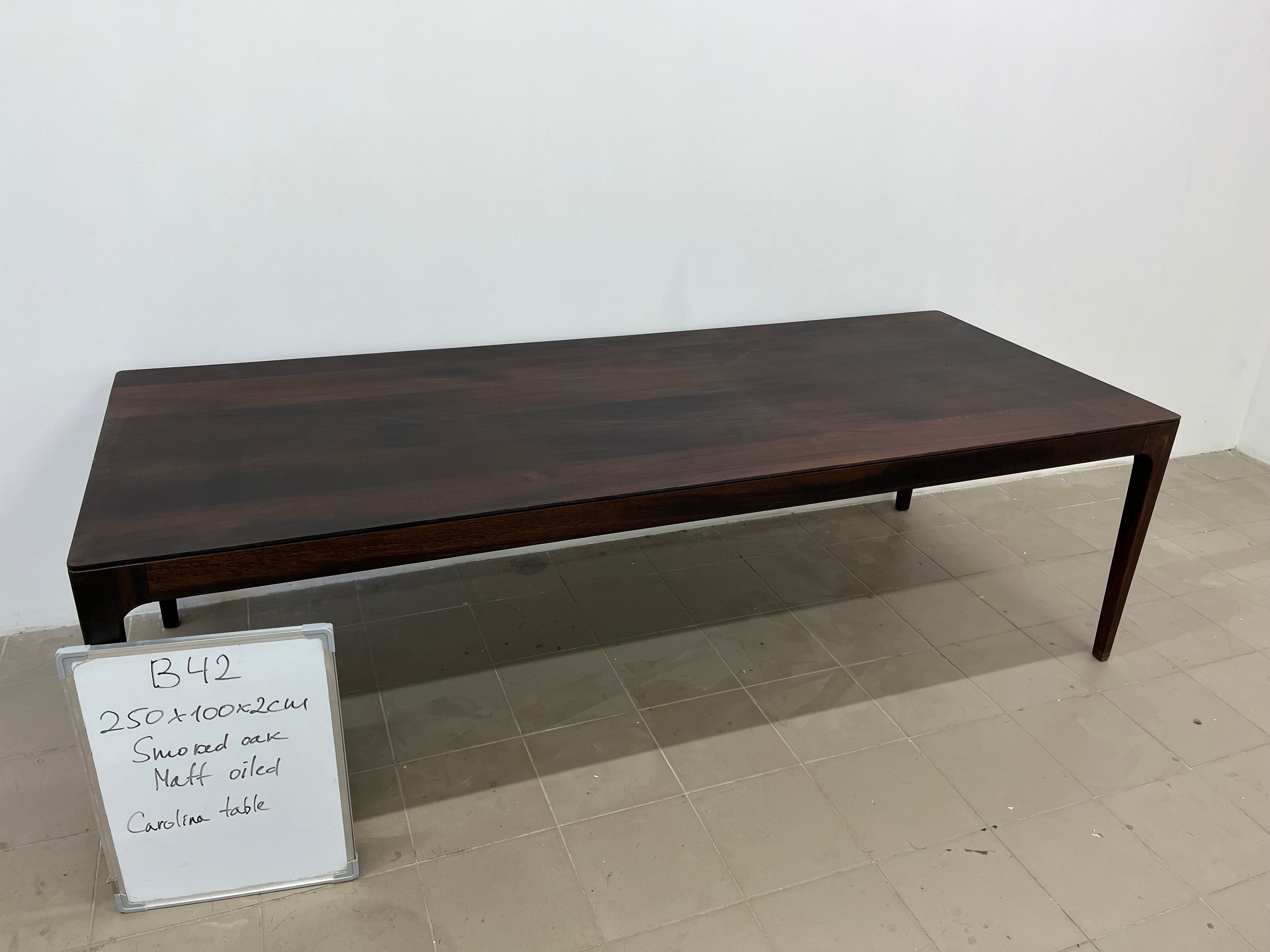 CAROLINA | Smoked Oak Table | 250 x 100 x 2 cm | B42 Stock