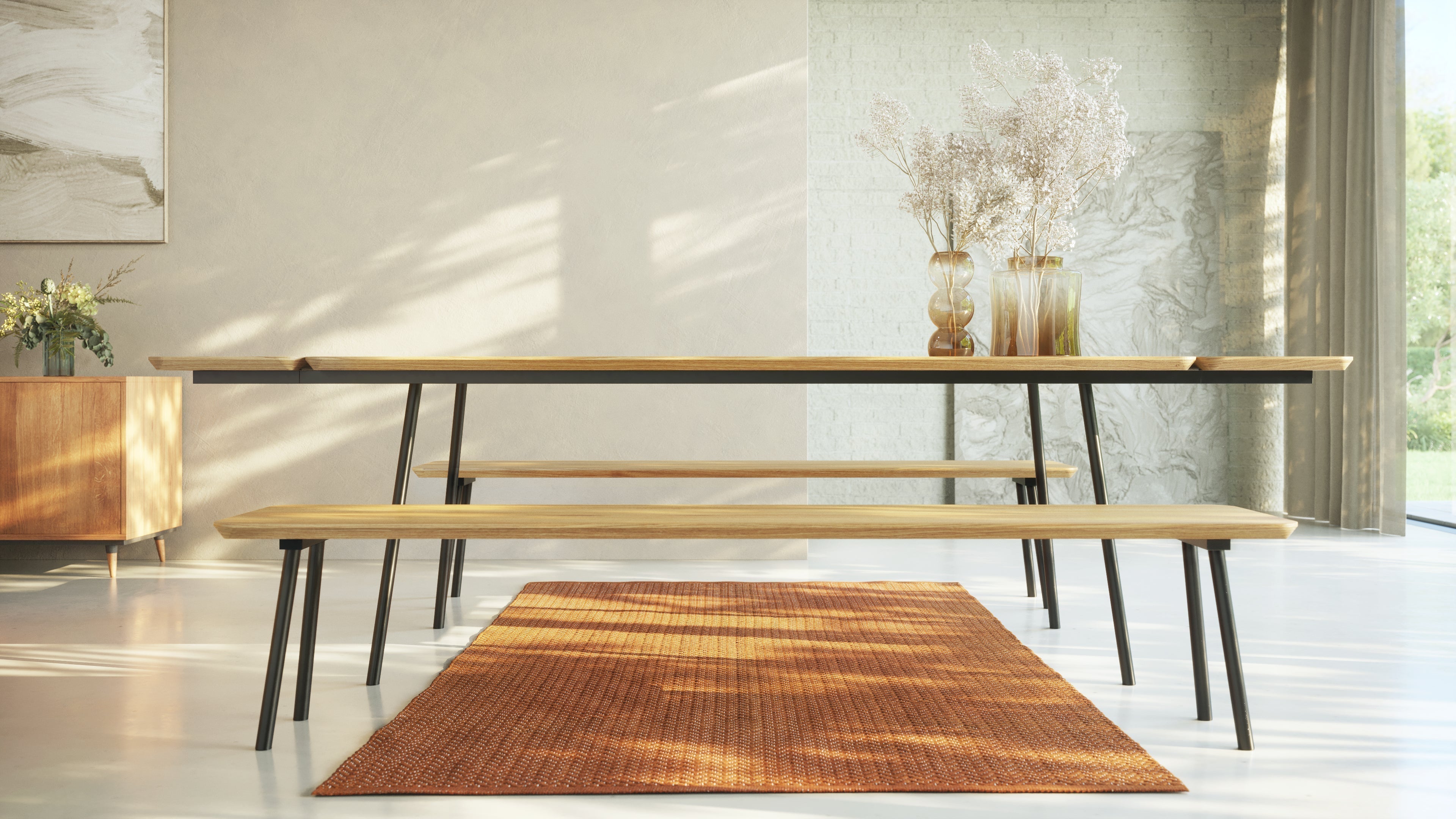 MARTA BENCH | Oak | 190 x 35 x 3 cm | N54 Stock