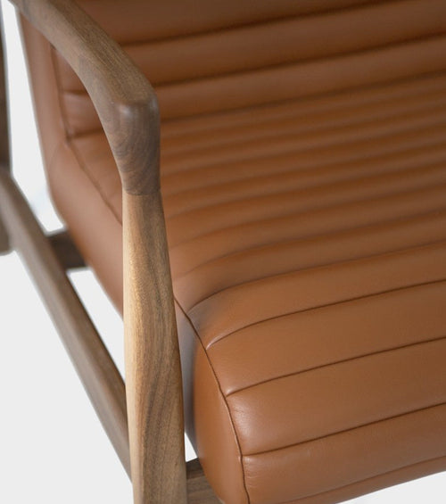 LAICA | Modern Armchair and Ottoman in Italian Leather or Wool image 19