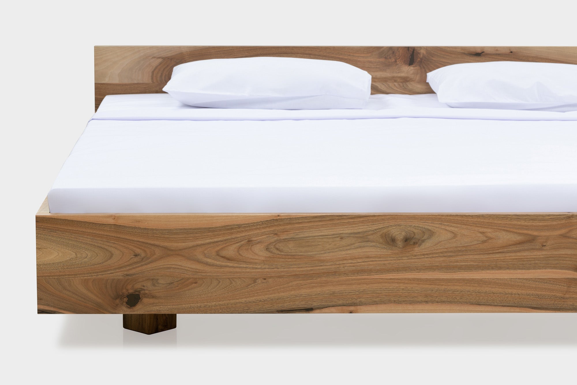 CASSIE | Minimal Bed Frame Handmade Walnut and Oak