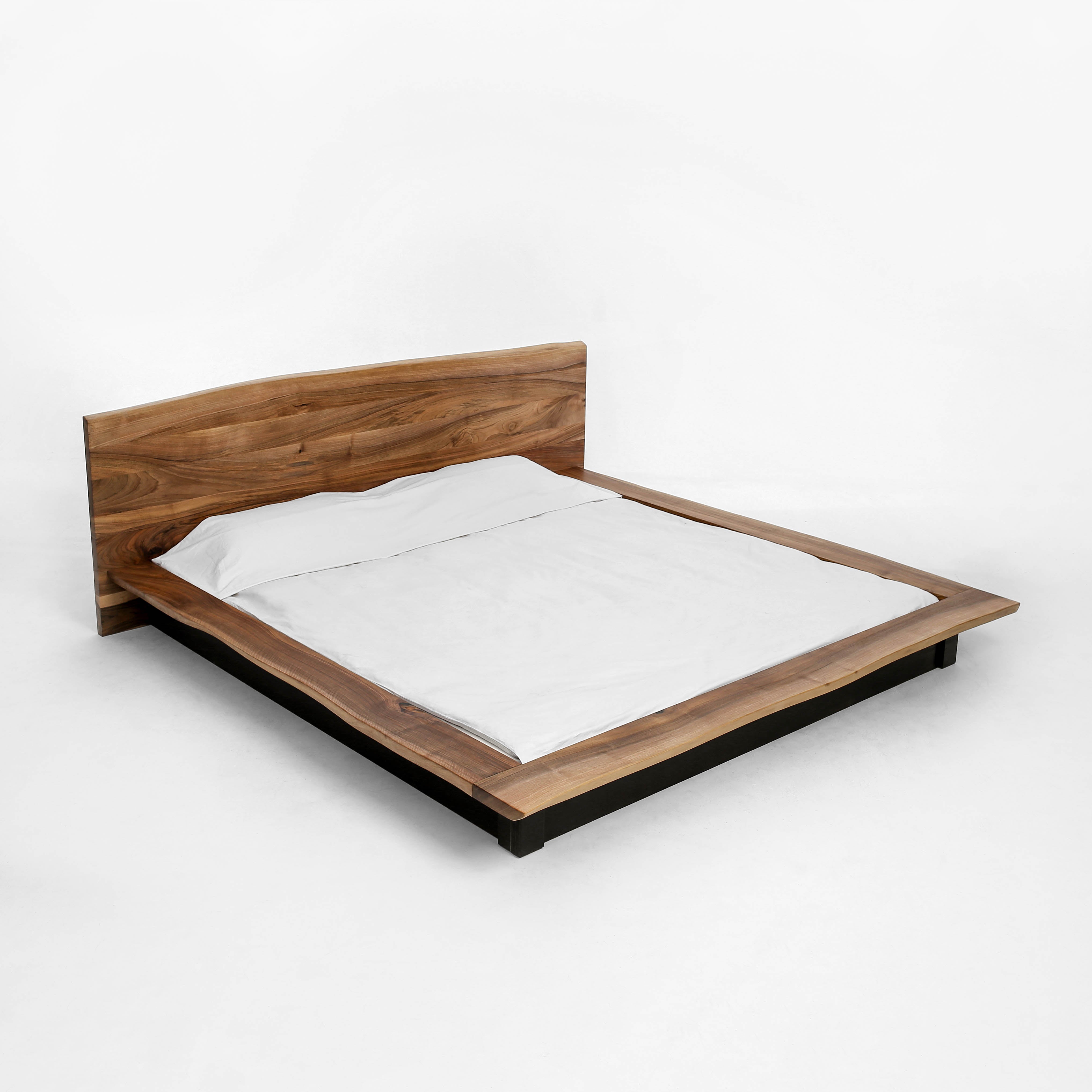 KAATJE | Walnut Platform Bed Frame and Headboard